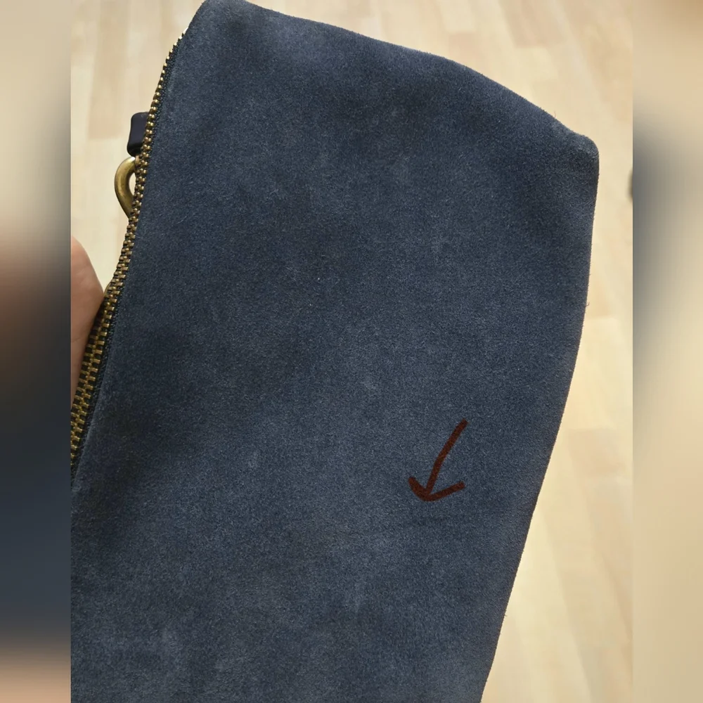 Eleven Thirty crossbody bag, blue suede leather, Juliana - Picture 7 of 7